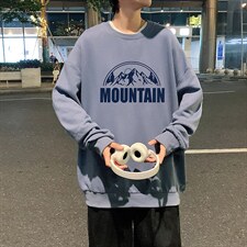 S6255-P28秋季圆领卫衣男大码韩版宽松长袖外套，男装卫衣，电商A040