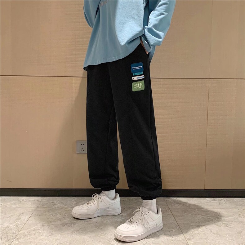 运动裤男春季裤子男潮流休闲裤宽松束脚长裤K1010P28，男装休闲裤，星座1116-2