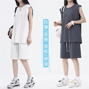 冰丝透气亲肤时尚小标设计中性套装速干TZ88-特批66