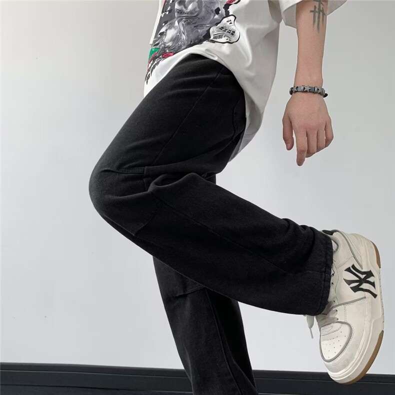 青春流行ins男直筒水洗牛仔裤B9042P43,男装牛仔裤,星座1116-2