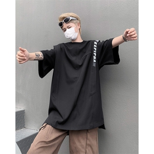 男装字母短袖t恤 夏季潮牌假两件上衣男生体恤XZ514-2-202453-P58图片