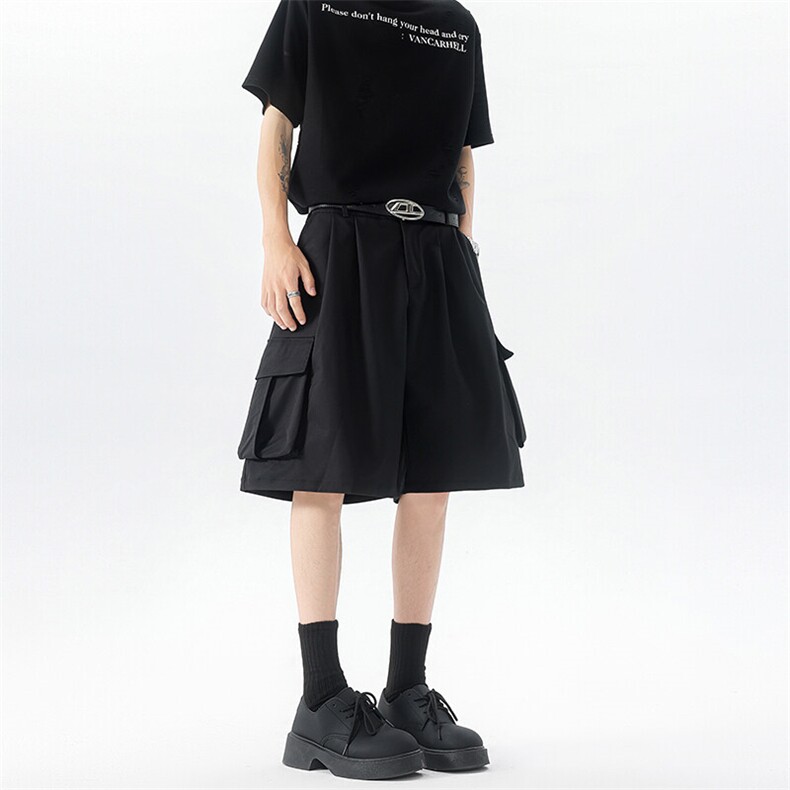 8XL-M工装西装短裤男夏季宽松大码日系痞帅高级五分裤DK26002P48,男装休闲裤,电商B312