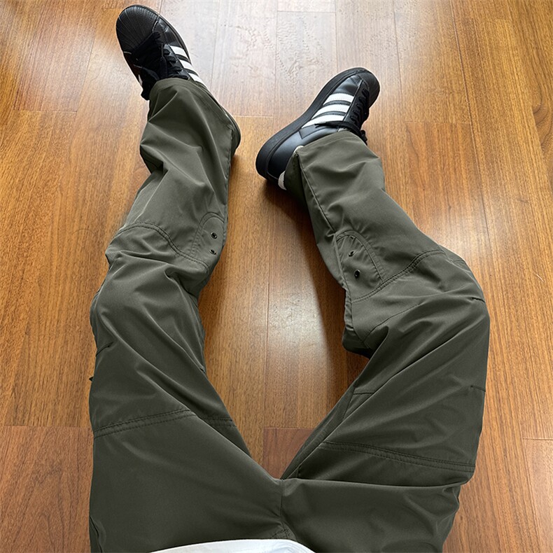 自拍图有大货复古直筒工装休闲裤情侣同款口袋百搭长裤K65-P40，男装工装外套，电商A178