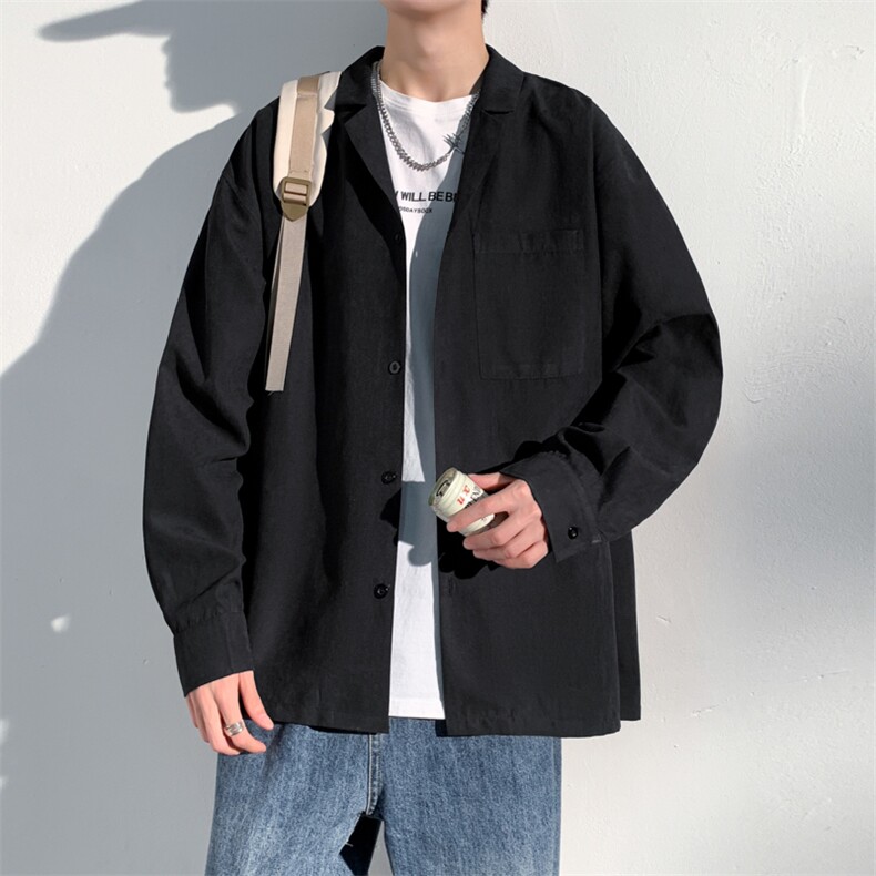模特-衬衫外套男春秋高级感翻领上衣7579-P38,男装衬衫,电商B380（原B361）