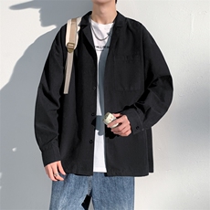 模特-衬衫外套男春秋高级感翻领上衣7579-P38，男装衬衫，电商B380（原B361）