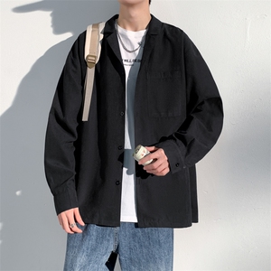 模特-衬衫外套男春秋高级感翻领上衣 7579-P38图片