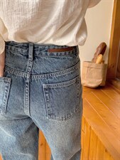 WN0003高腰复古撕边九分牛仔裤，女装牛仔裤，BD