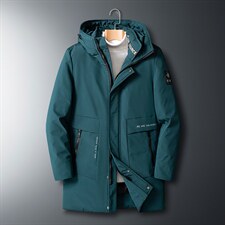 主推90%白鸭绒M-8XL大码中长羽绒服109-2198-P205，男装羽绒服，星座109