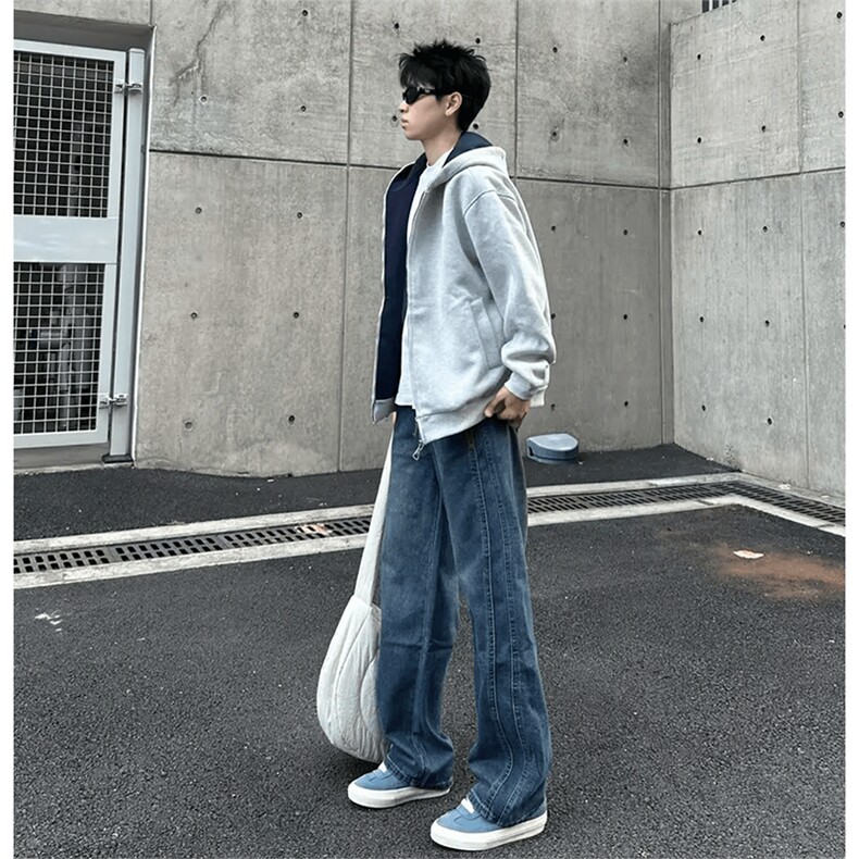 抖音得物高品质二开26春装美式重磅宽松结构双面连帽卫衣外套W68,女装短外套,电商A486