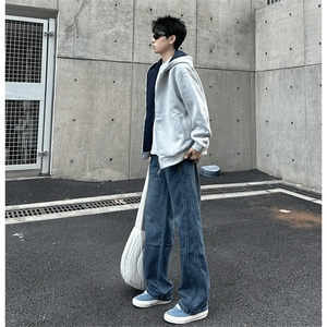 抖音得物高品质二开 26春装美式重磅宽松结构双面连帽卫衣外套W68图片