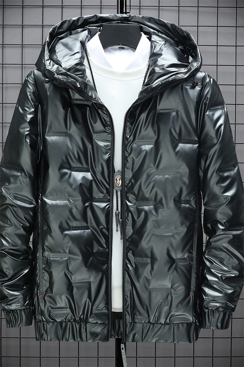 80绒新款现货亮面羽绒服男短款秋冬加厚保暖连帽男外套P130,男装羽绒服,星座217-4