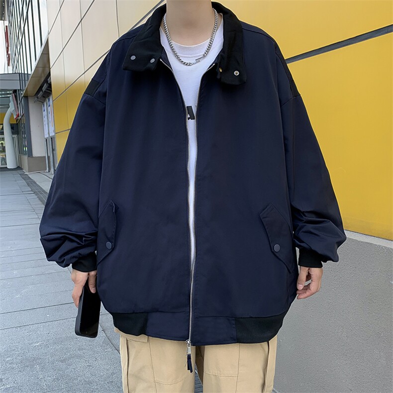 秋款男夹克衫条纹拼色工装冲锋衣外套JK655P70,男装夹克,星座1013-1