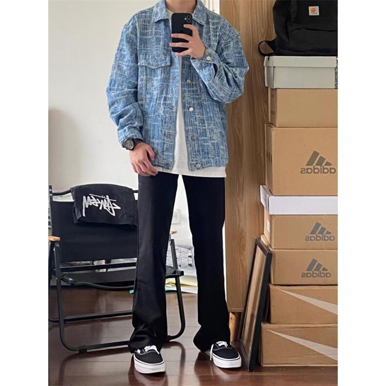 【有货】破坏线条牛仔外套男款潮牌高级感工装夹克TY861HH-特P70,男装夹克,星座1007（原301D）