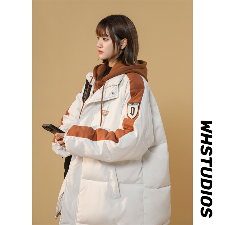 假两件连帽棉衣中性棉袄外套棉服男女面包服3361-P70控108图片