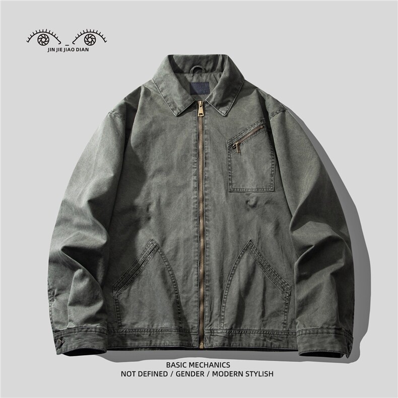 工装底特律飞行员外套男春季新款美式宽松休闲夹克外套HH213P70，男装夹克，星座1013-5