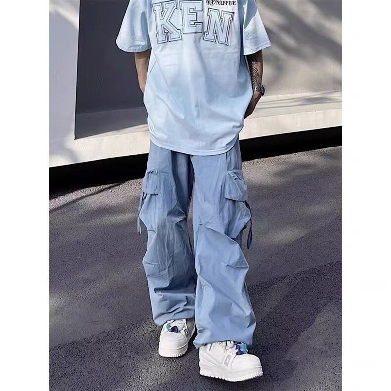 新款美式高街直筒街舞工装裤新款男女春秋高腰宽松阔腿MKA7P33，男装工装外套，星座1013-5