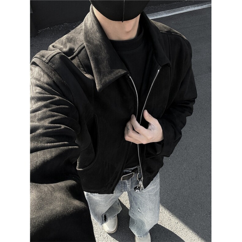 档口图短款麂皮绒夹克春季时尚外套1209-1-JK21-P90主推可谈，男装夹克，星座1209-1