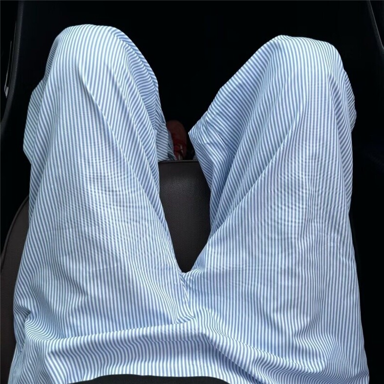 美式条纹休闲长裤秋夏男生高级感直筒裤子慵懒阔腿裤K5661-P36,男装休闲裤,星座412-3