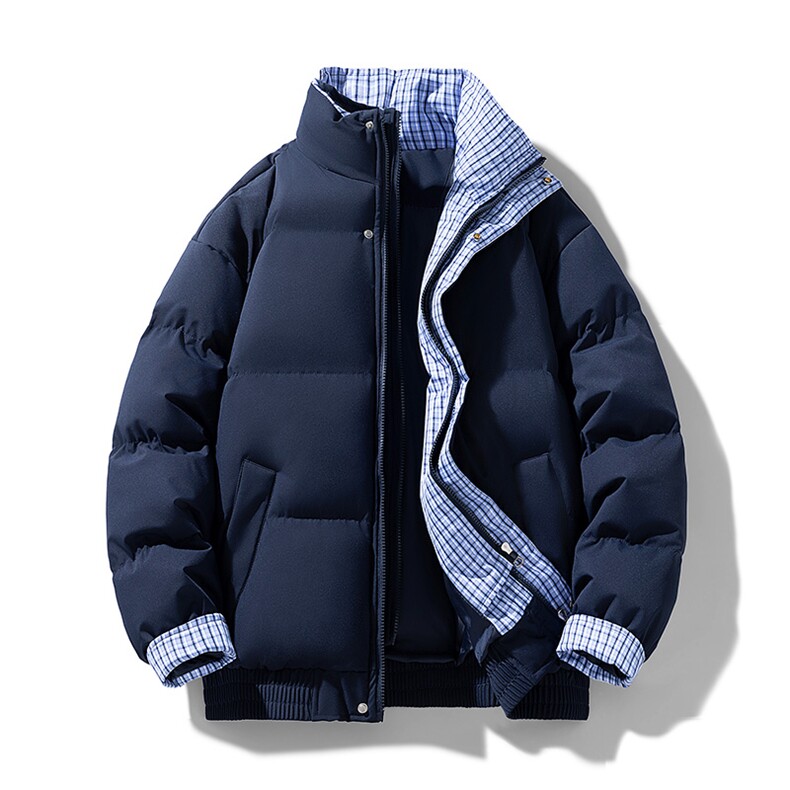 冬季新品得物美式潮流高品质格子加绒加厚棉衣外套棉服MY5566-P88,男装棉衣,星座610B-1
