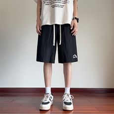 抖音品质夏季新款薄款冰丝印花宽松短裤B315-K24149-特p25控48，男装牛仔裤，电商B315