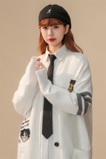 中性风23秋季时尚百搭宽松字母印花情侣开衫毛衣外套M352P65控88，男装针织衫/毛衣，A247A