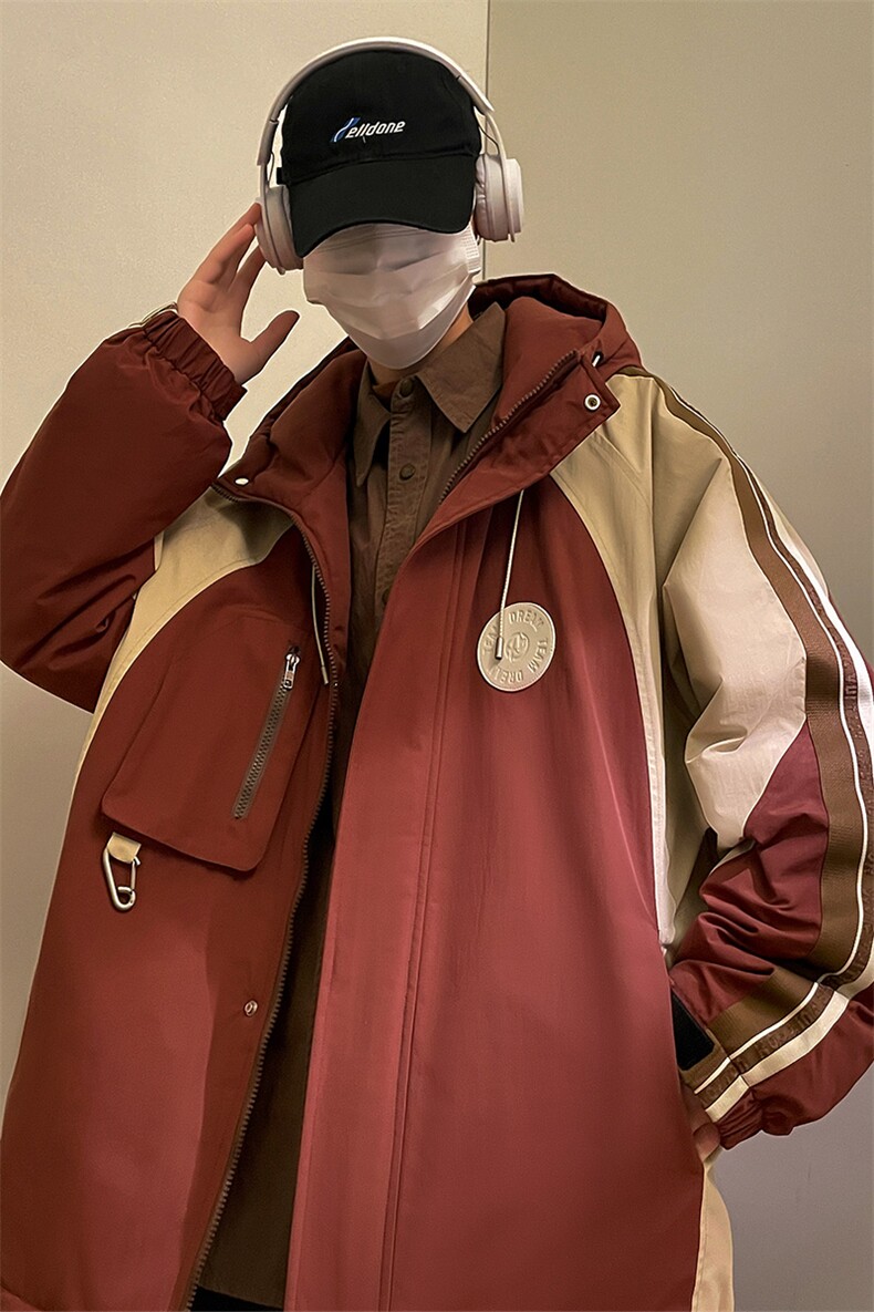 冬装港风羽绒冲锋衣轻薄型工装宽松羽绒服男女8168-P195控价268,男装羽绒服,电商A441-1