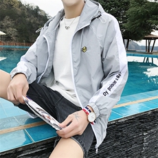 2021夏薄防晒衣连帽夹克外套户外旅游遮阳皮肤衣班服289-P40，男装夹克，电商A157