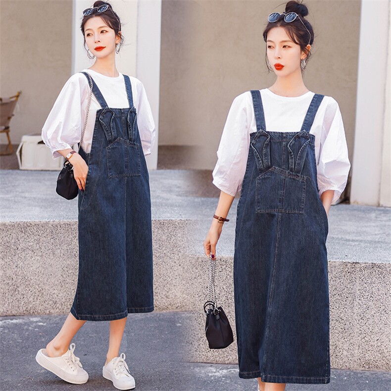 2023年夏季清新立体裁剪兔子装饰女装可爱少女牛仔背带裙,女装牛仔裙,微微衣阁