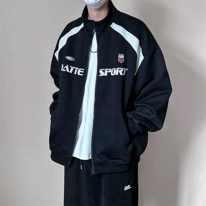 现货新款刺绣立领夹克外套男潮牌时尚休闲上衣A351-AW2518-P110,男装夹克,电商A351