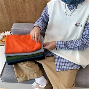 韩版潮青少年坎肩2023秋冬新款马甲男休闲时尚A161-2-MJ2211-P45图片