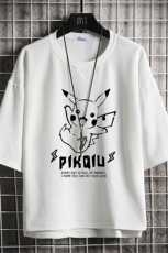 Q11078-P30春夏季七分袖t恤男大码五分袖男短袖中袖网格挂拍，男装T恤，电商A040A