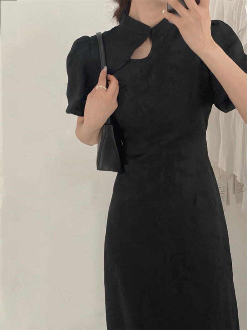 缇花旗袍长裙，女装汉服/婚纱/旗袍/礼服，驿谷