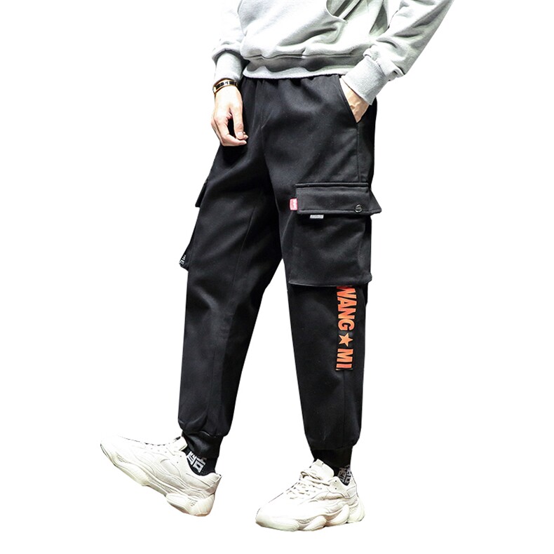 2021春季新款休闲工装裤宽松日系大码束脚裤哈伦九分裤K818-P40,男装休闲裤,电商A009A（原A058A）