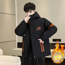秋冬男式加绒加厚连帽夹克男时尚潮流加厚棉衣男外套MY835-P73，男装夹克，星座310B-3