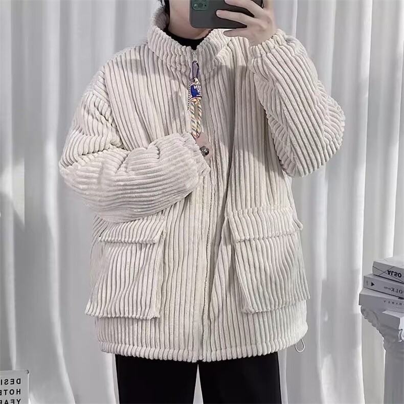 冬季棉服情侣灯芯绒棉衣新款工装宽松加厚棉袄外套学生,男装棉衣,星座218-1（原230）