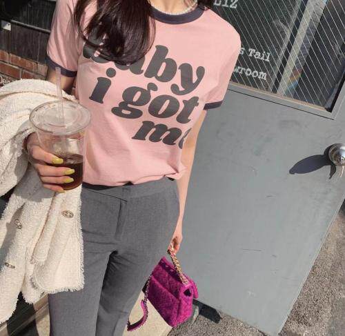 【现货】夏季新款韩版短袖修身显瘦三个色，女装，Yibee