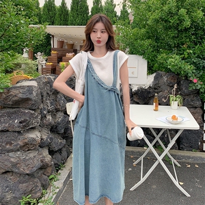 设计感牛仔背带裙裙女2025夏季新款韩系学院风减龄洋气图片