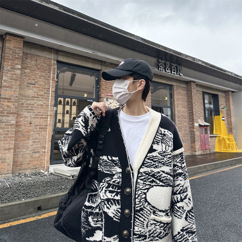 复古开衫新款休闲外套新款潮牌百搭毛衣男CC006-P60,男装针织衫/毛衣,星座911-3