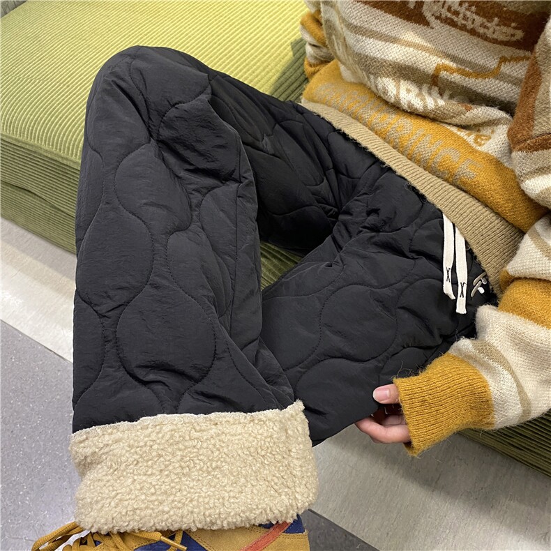 潮流冬季加绒保暖葫芦格棉裤羊羔绒休闲裤B315-K23556-p65控78图片