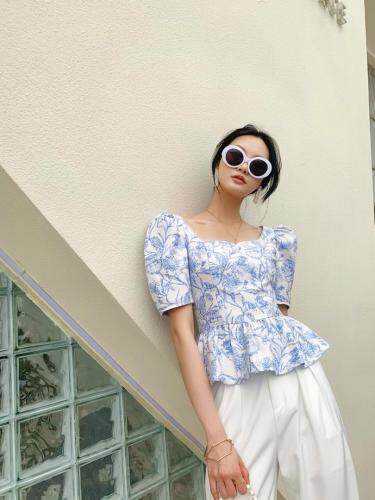 夏季新款花上衣，女装，DS-1