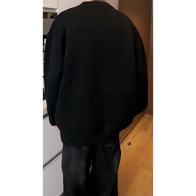 重磅秋冬男女纯色打底针织衫圆领套头半高领毛衣美式复古休闲上衣,男装T恤,电商A486