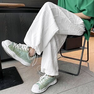 夏季高品质新款束脚裤直筒胖子宽松编制裤绳裤子DK7869-P49控68图片