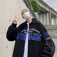 2023春秋季复古飞行员夹克外套韩版宽松美式男上衣服JK0068-P58，男装夹克，星座308B-1