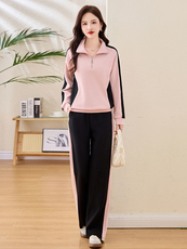 现货女士立领运动休闲时尚韩版修身洋气潮流爆2025年秋款季，女装卫衣/绒衫，凝聚力