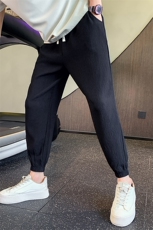 社会小伙夏季男士薄款休闲裤时尚百搭束脚冰丝裤C208-6763-特P48，男装休闲裤，电商C208