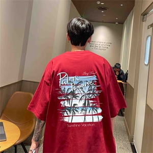 220g纯棉美式夏季短袖t恤男DT403-特批19 控38图片