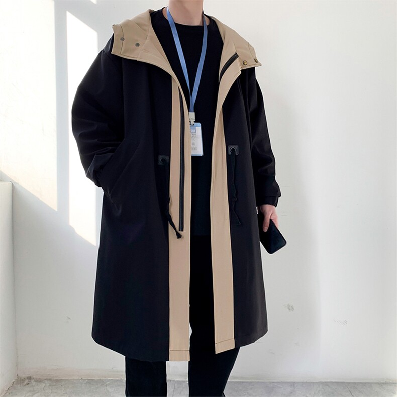 4W长年大货冲锋风衣男中长款大衣男F996薄P95加棉P115港风A,男装风衣,星座401