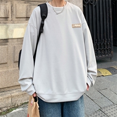 W9017/P35春装新款现货中性风弹弹华夫格T恤卫衣男宽松大码外套，男装T恤，电商A141
