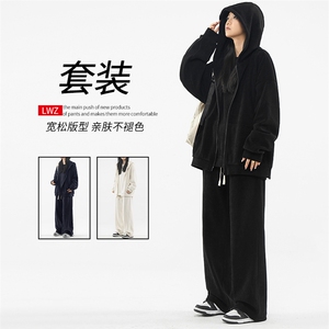 潮流套装质感垂顺380克重磅条绒套装三件套-SJT860特批167图片