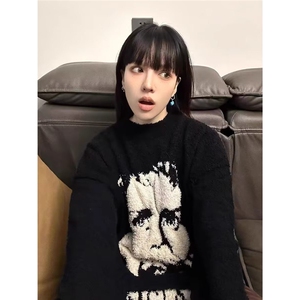 简约长袖毛衣文艺时尚潮流日系ins百搭原宿流行新款MY7614图片